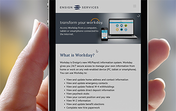 Workday Resources Mobile Website